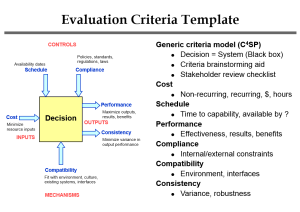 Evaluation Criteria Template